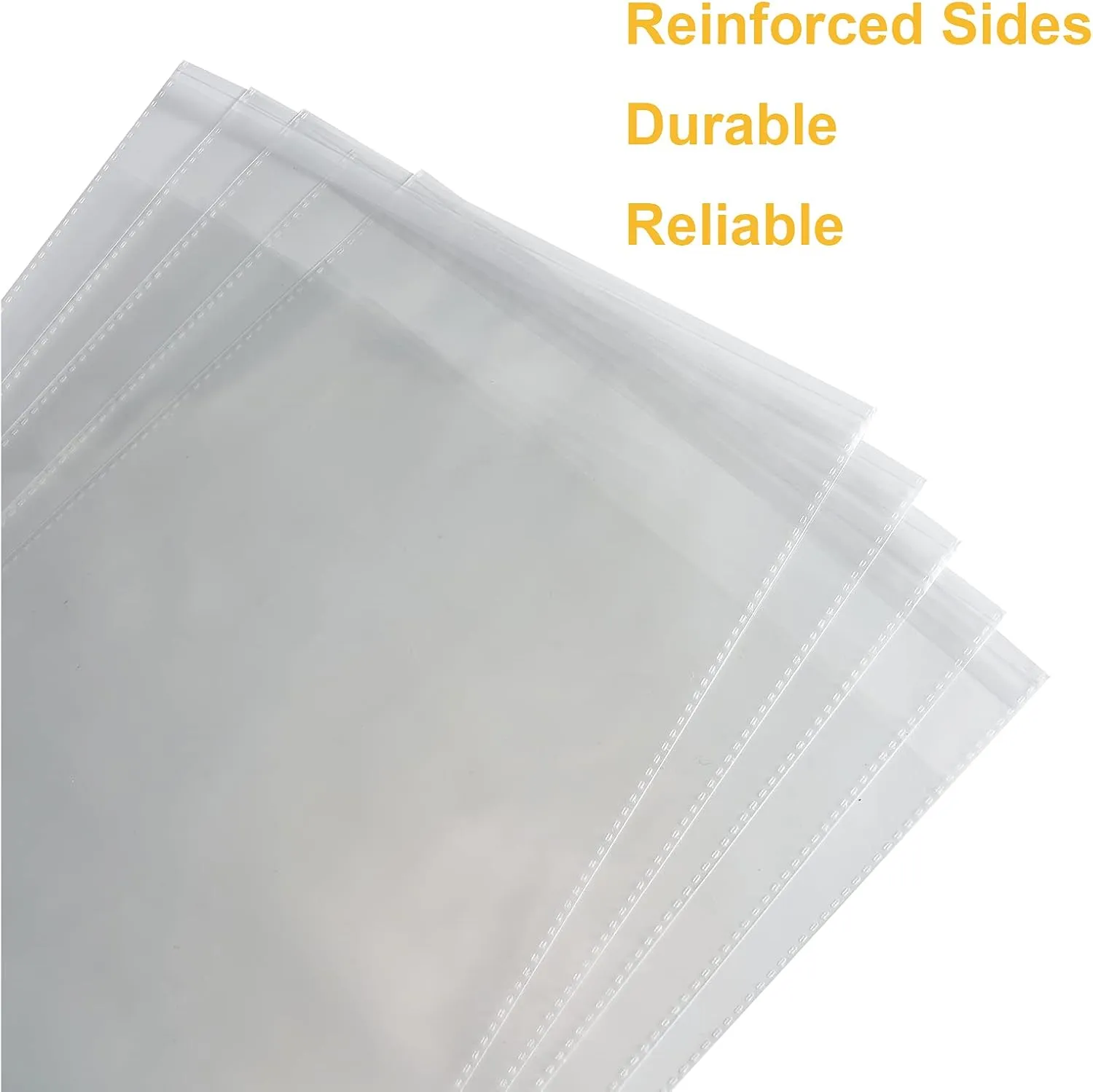 100 Count 9x12 Inch Clear Poly Bags for Packaging Clothing Shirts Self Seal Cellophane Plastic Bags