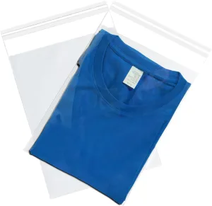 100 Count 9x12 Inch Clear Poly Bags for Packaging Clothing Shirts Self Seal Cellophane Plastic Bags