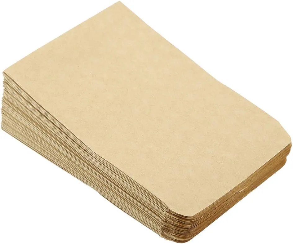 100pcs Kraft Storage Bags Lop 9 * 13cm for Co Wheat Rice Seeds Packaging, Kraft Bags for Seeds Storage (9 * 13 adhesive)