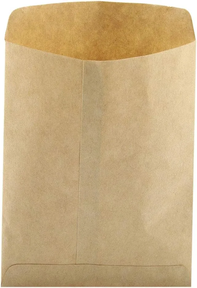 100pcs Kraft Storage Bags Lop 9 * 13cm for Co Wheat Rice Seeds Packaging, Kraft Bags for Seeds Storage (9 * 13 adhesive)