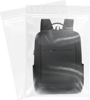14" x 20" (1000 Count) Zip Plastic Poly Bags - Resealable Bags with Lock Seal Zipper for Packaging & Clothing