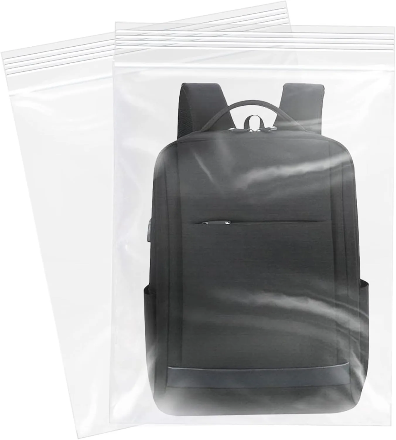 14" x 20" (1000 Count) Zip Plastic Poly Bags - Resealable Bags with Lock Seal Zipper for Packaging & Clothing