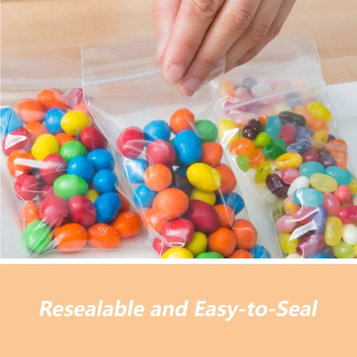 14" x 20" (500 Count) Zip Plastic Poly Bags - Resealable Bags with Lock Seal Zipper for Packaging & Clothing