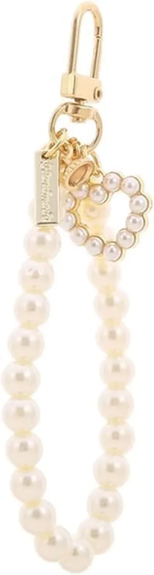 1PC Women's Imitation Pearl Chain,Car Key Chain Golden Key Chain Backpack Key Pendant Accessories Key Ring Charm Gifts keychain wristlet, Love Heart Car Keychain Car Accessories for Women Aesthetic