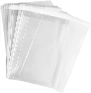 200 pcs Clear 5" x 7"(W:12.7XL:17.8cm) Self Seal Cello Cellophane Bags Resealable Poly Bags 2.8 mils for Cookie, Candy, Gift Bakery, Prints, Photos, Cards & Envelopes, Party