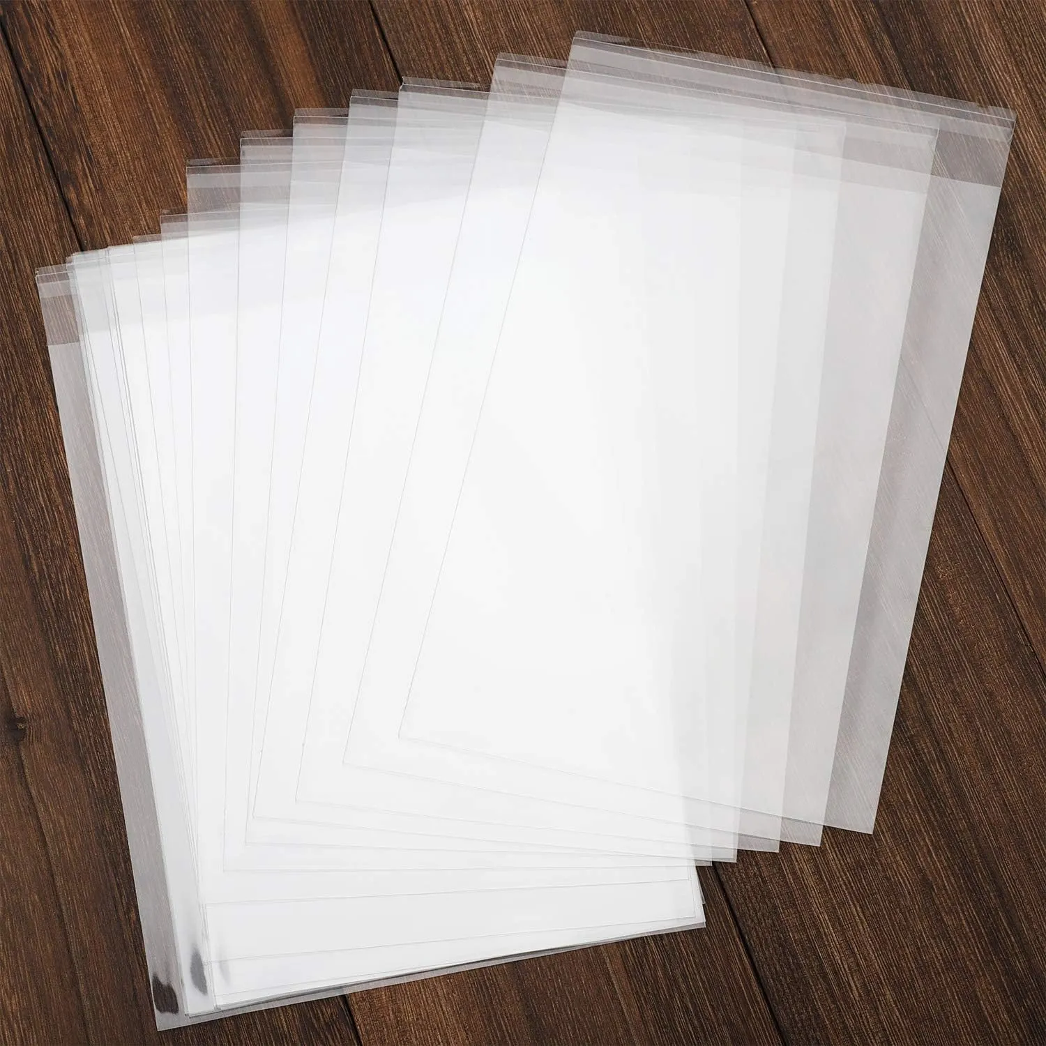200 pcs Clear 5" x 7"(W:12.7XL:17.8cm) Self Seal Cello Cellophane Bags Resealable Poly Bags 2.8 mils for Cookie, Candy, Gift Bakery, Prints, Photos, Cards & Envelopes, Party