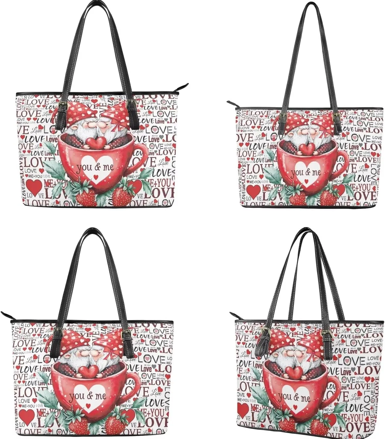 2Pcs Tote Bags Set Saddle Bags Satchel Bags for Women with Shoulder Strap Wallet Women Wristlet