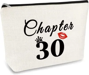 30th Birthday Gifts for Women Makeup Bag 30 Years Old Birthday Gifts for Friend Sister Wife Aunt Coworker Cosmetic Bag 1992 Birthday Gift Ideas Happy Birthday Gifts for Her Travel Cosmetic Pouch