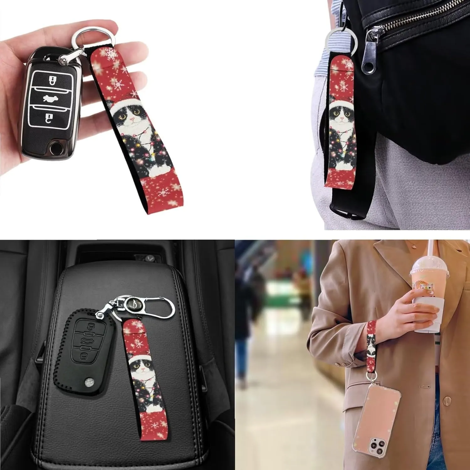 3Pcs Tote Bags Set Saddle Bags Satchel Bags for Women Wristlet Purses for Women Key Holder