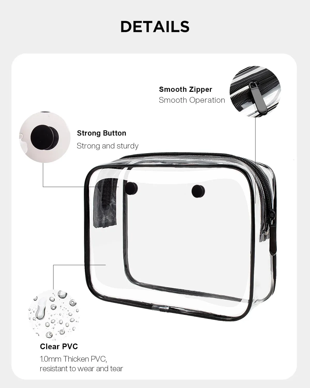 4 Pack Clear Bogg Beach Makup Bag Accessories with 3 Pack Insert Hooks for Bogg Bags, Clear Bogg Makeup Pouches Phone Holder for Bogg Bags Divider Storage Inner Compatible Pouch Travel Cosmetic Bag