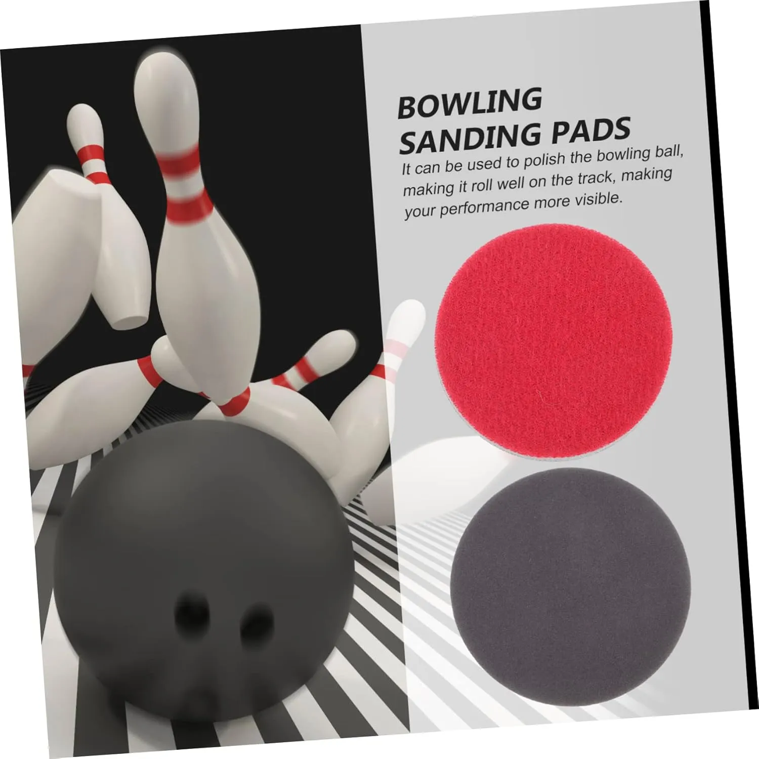 5sets Multi-Purpose Bowling Accessories Polishing Pads for Bowling Ball Maintenance 8pcs*5