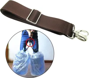 5x Shoulder Bag Strap Replacement Belt with Metal Hooks for DIY Laptop Briefcase Accessories
