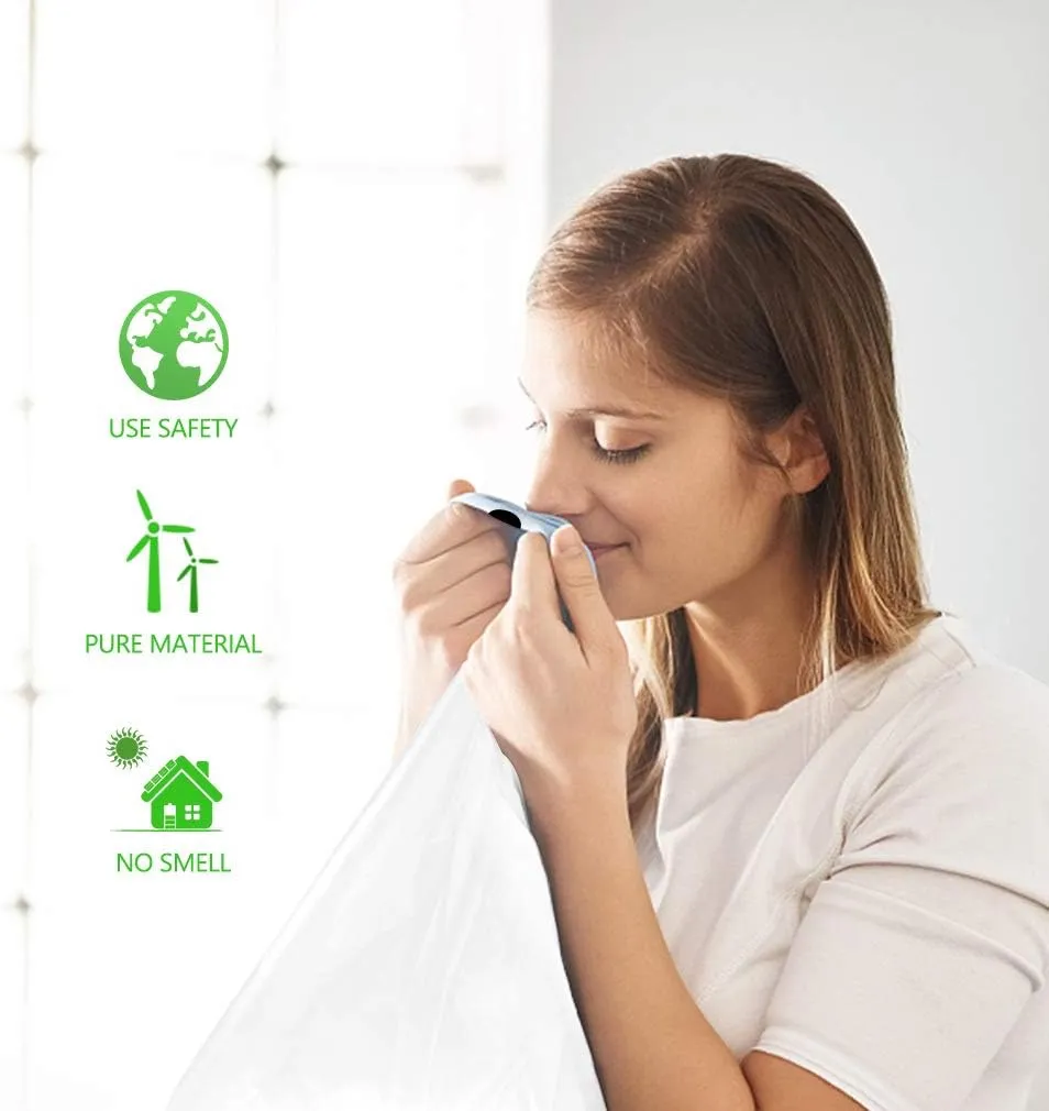 6 Gallon 100pcs Strong Drawstring Trash Bags Garbage Bags by Teivio, Bathroom Trash Can Bin Liners, Plastic Bags for home office kitchen, White