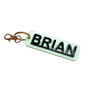 Acrylic Keychain Personalized, Custom Name Charm, School Tag, Backpack, Diaper Bag Tag, Lunchbox Accessories