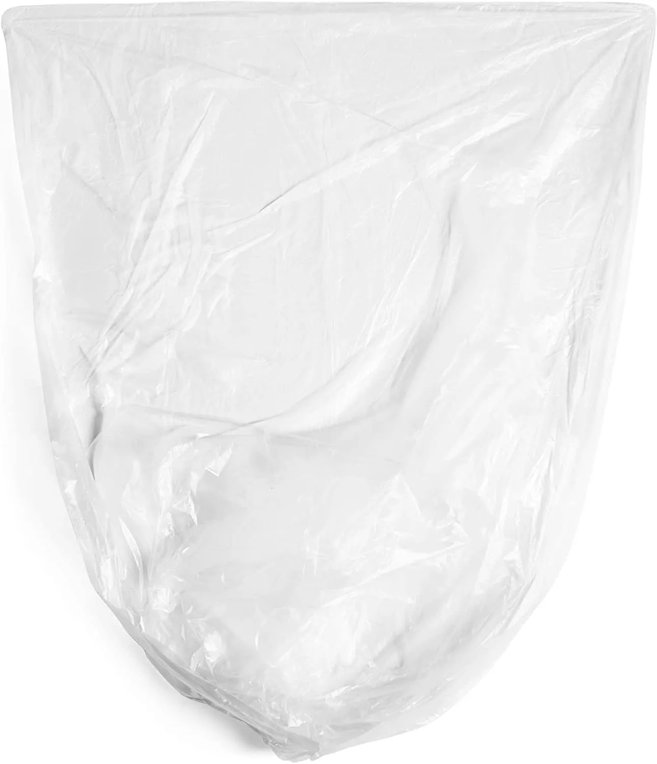 Aluf Plastics High Density Trash Bags, 60 Gallon, 200 Count, 14 Micron (eq), 38" x 60", Clear, for Bathroom, Office, Industrial, Commercial, Janitorial, Municipal, Recycling