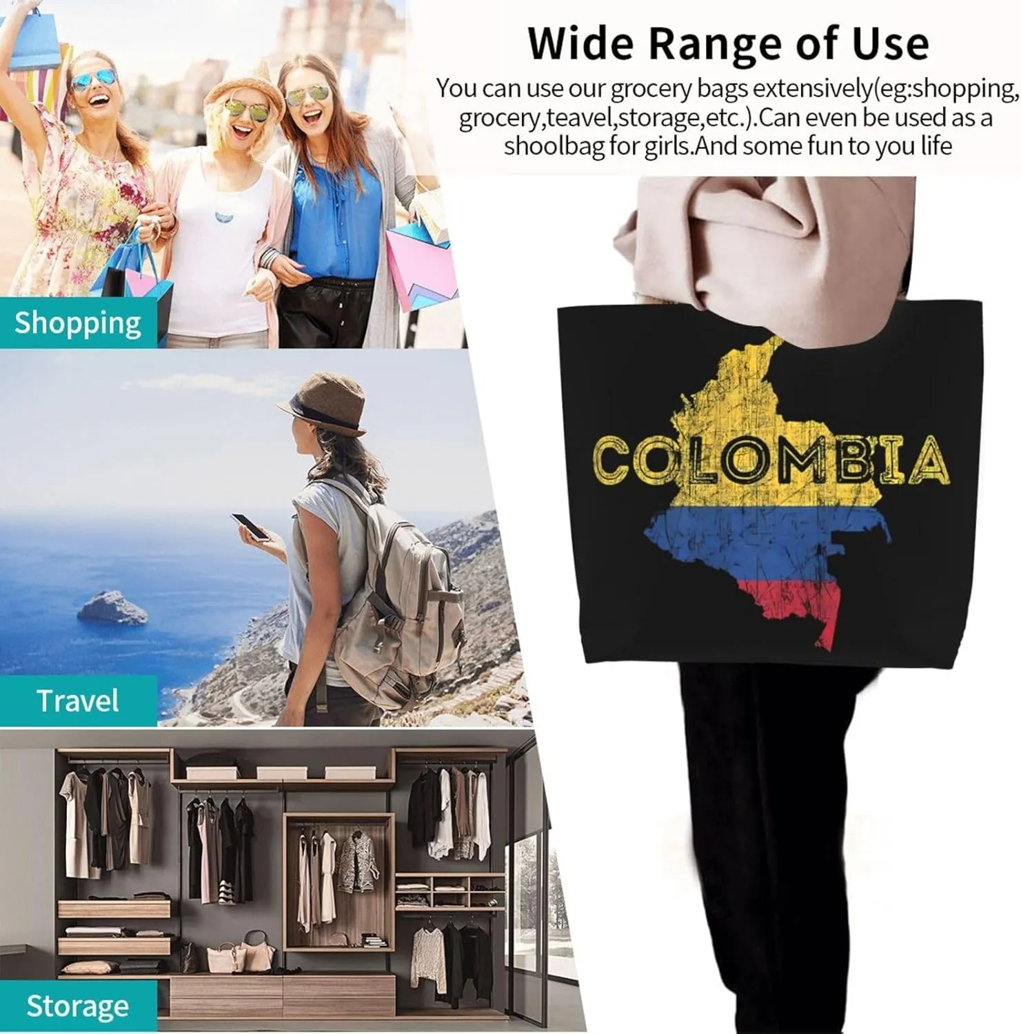 Argentina Flag Women's Tote Bag Large Capacity Single Shoulder Bags Handbag for Shopping Work