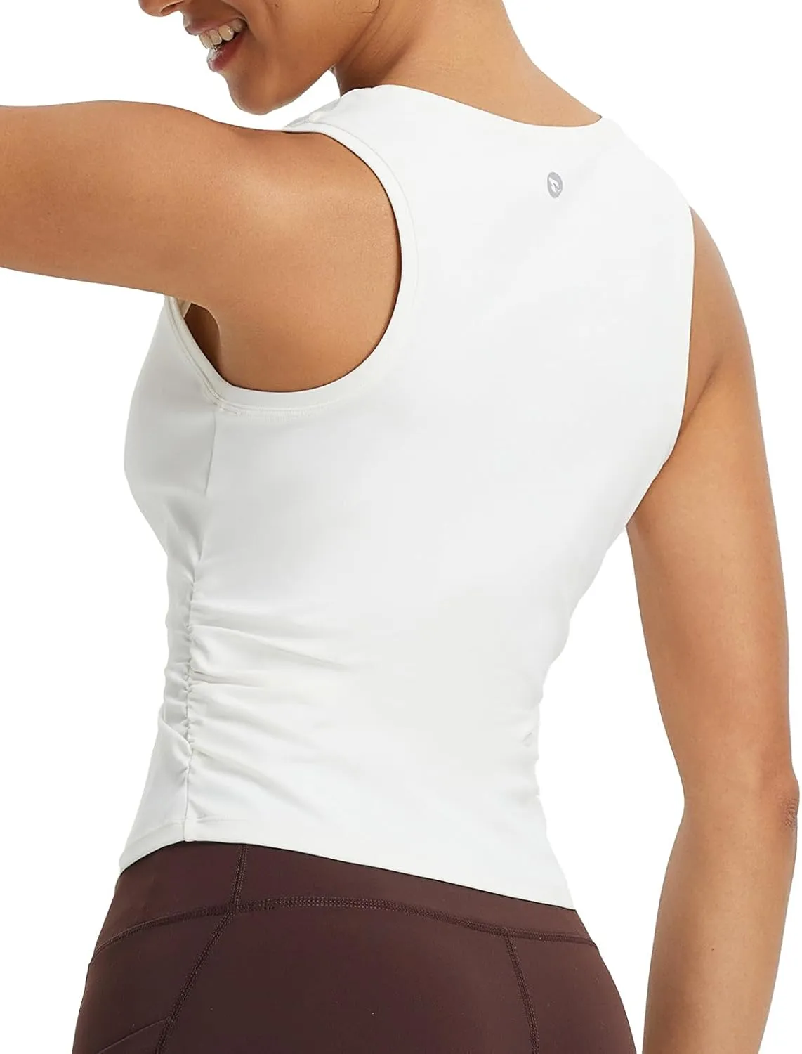 baleaf Women's Workout Tank Tops Sleeveless Athletic Gym Shirts Fitted Crop Tops Yoga Tennis Running