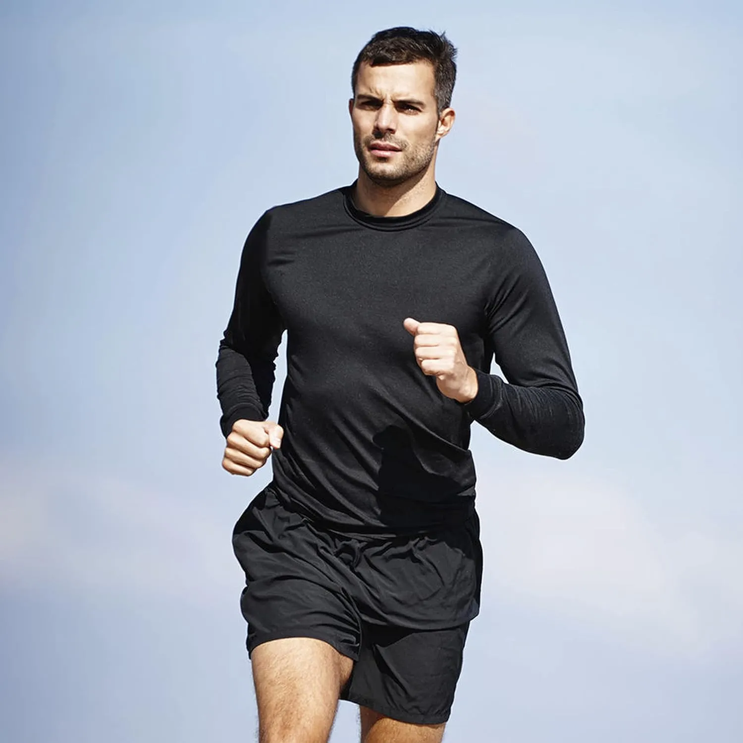 BALENNZ Long Sleeve Tee Shirts for Men - Moisture Wicking Quick Dry Long Sleeve Shirts UV Sun Protection T-Shirts for Running