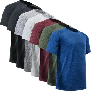 BALENNZ Workout Shirts for Men, Moisture Wicking Quick Dry Active Athletic Men's Gym Performance T Shirts