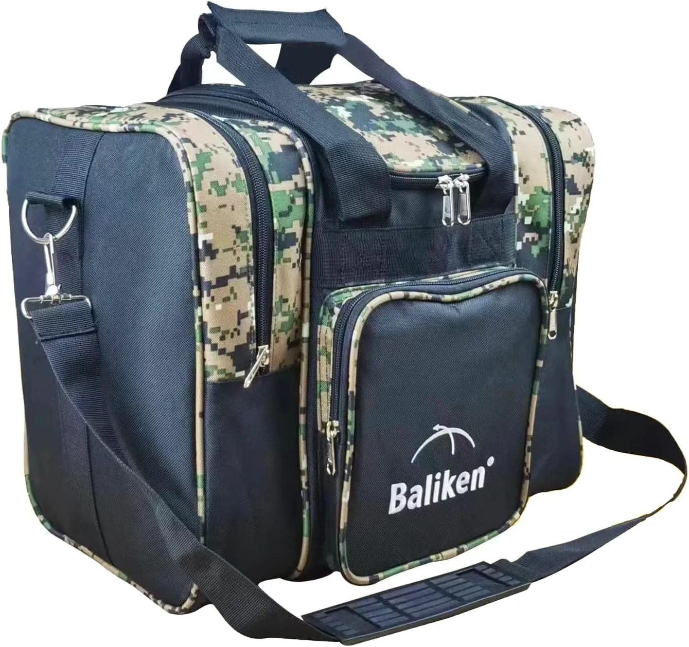 BALIKEN WaLiken Single Bowling Ball Bag- Holds One Bowling Ball One Pair of Bowling Shoes Up to Size 13 Mens Shoes (Fcamo)