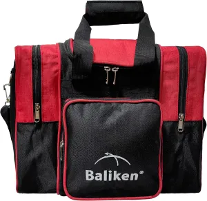 BALIKEN WaLiken Single Bowling Ball Bag- Holds One Bowling Ball One Pair of Bowling Shoes Up to Size 13 Mens Shoes (Red)