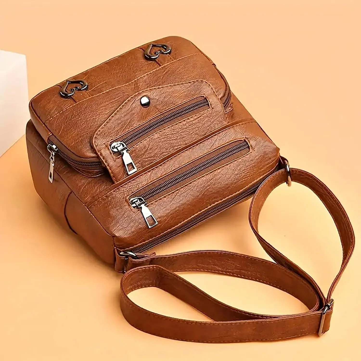 Beach Tote Bag Black Brown Solid Crossbody Shoulder Bags Medium Travel Satchel Bag Purse Wallet Anti Theft Bags Z