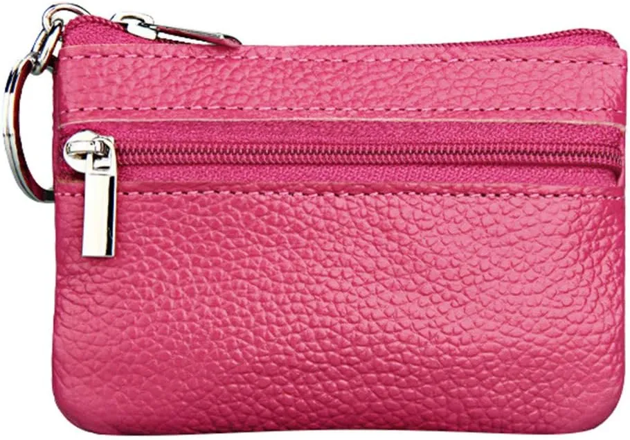 Beach Tote Bag Pouch Leather Women's Purse Zipper Wallet Small Key Mini Ring With Purse For Outdoor Beach Travel T