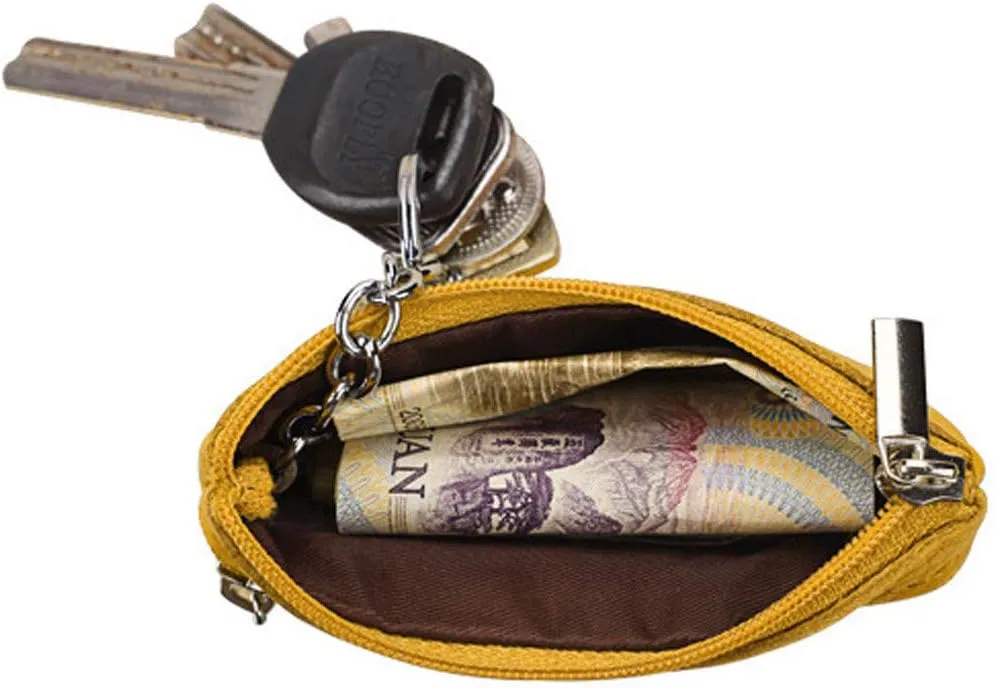 Beach Tote Bag Pouch Leather Women's Purse Zipper Wallet Small Key Mini Ring With Purse For Outdoor Beach Travel T