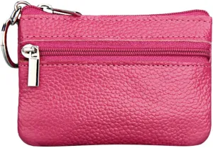 Beach Tote Bag Pouch Leather Women's Purse Zipper Wallet Small Key Mini Ring With Purse For Outdoor Beach Travel T