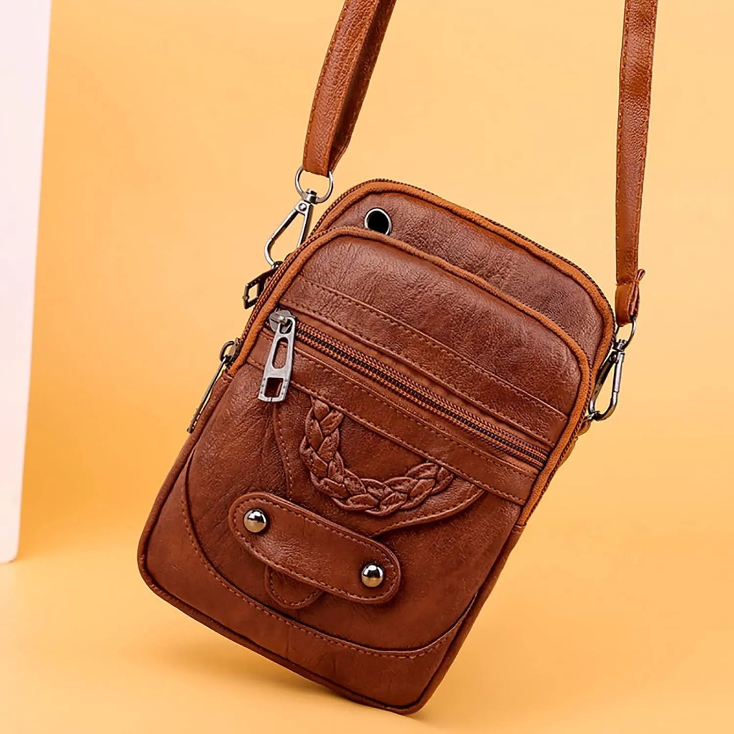 Beach Tote Bag Small Retro Zipper Cell Phone Bags Shoulder Bags Crossbody Handbags Suitable For Beach Shopping Travel F