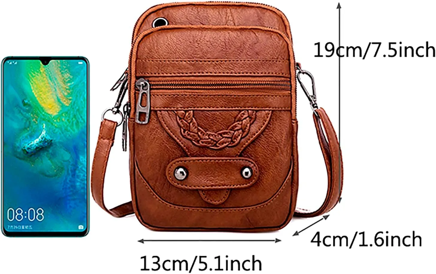 Beach Tote Bag Small Retro Zipper Cell Phone Bags Shoulder Bags Crossbody Handbags Suitable For Beach Shopping Travel F