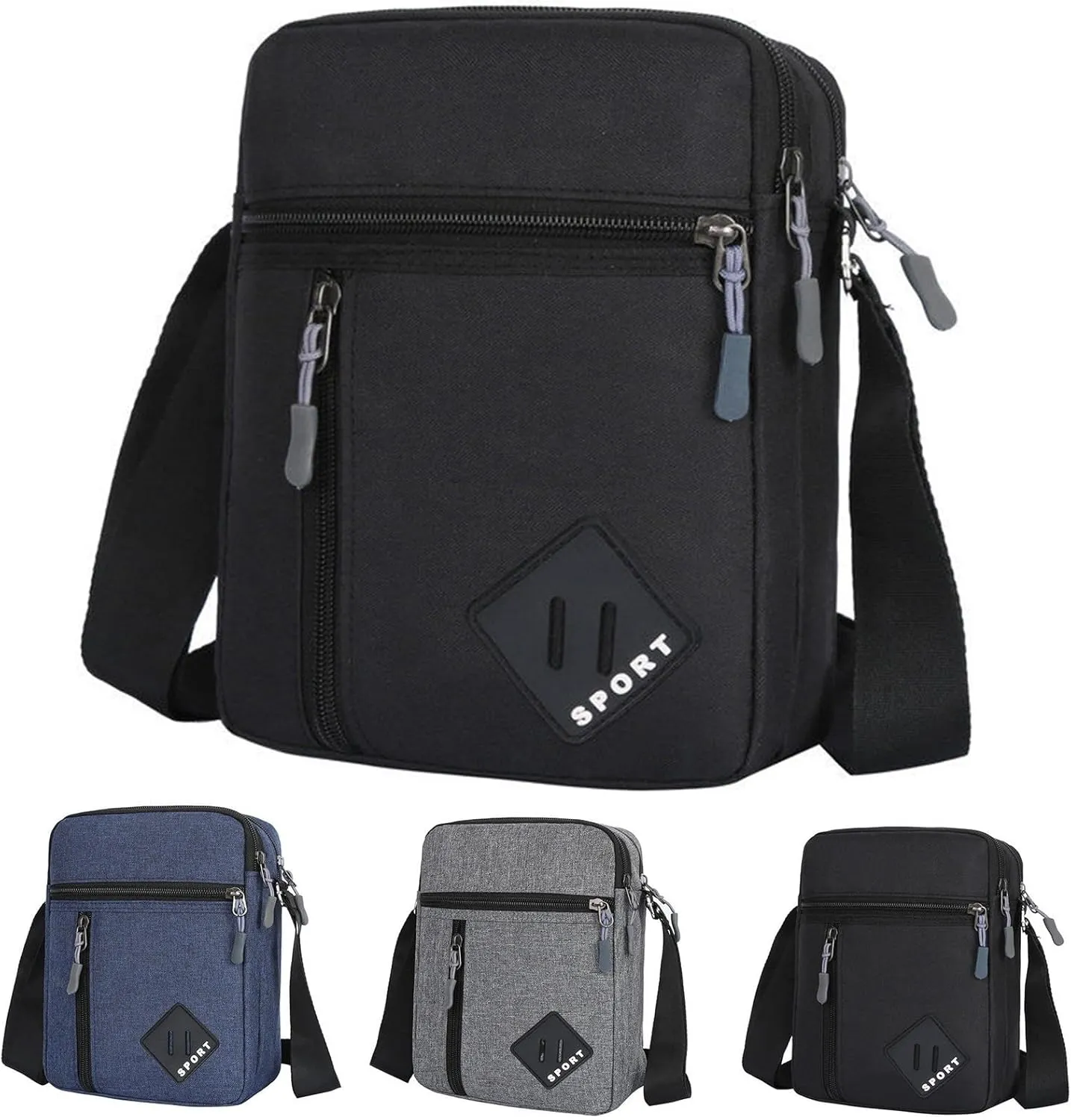 Beach Tote Bag Square Bags Zipper Mini Canvas Shoulder Handbags Sport Messenger Handbag For Outdoor Mens Travel Essential E