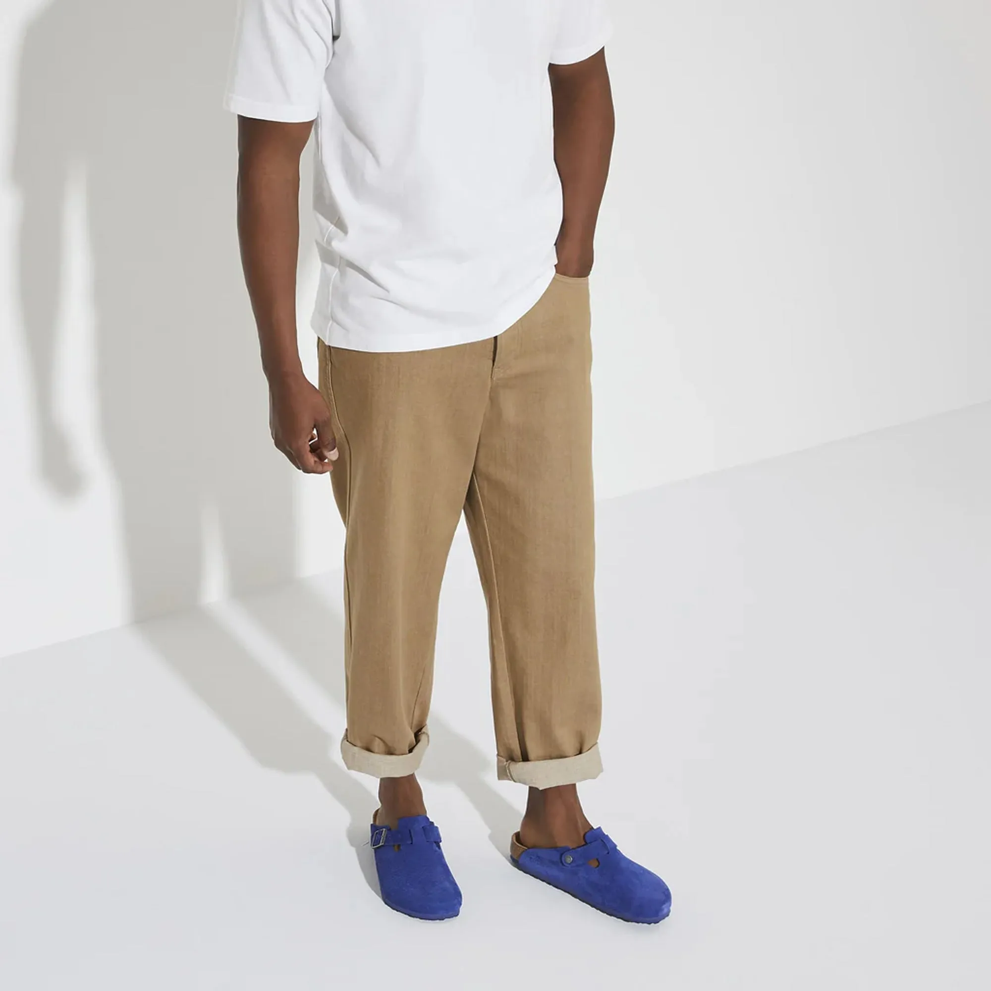 Birkenstock | BOSTON NUBUCK LEATHER  { BLUE/INDIGO BLUE