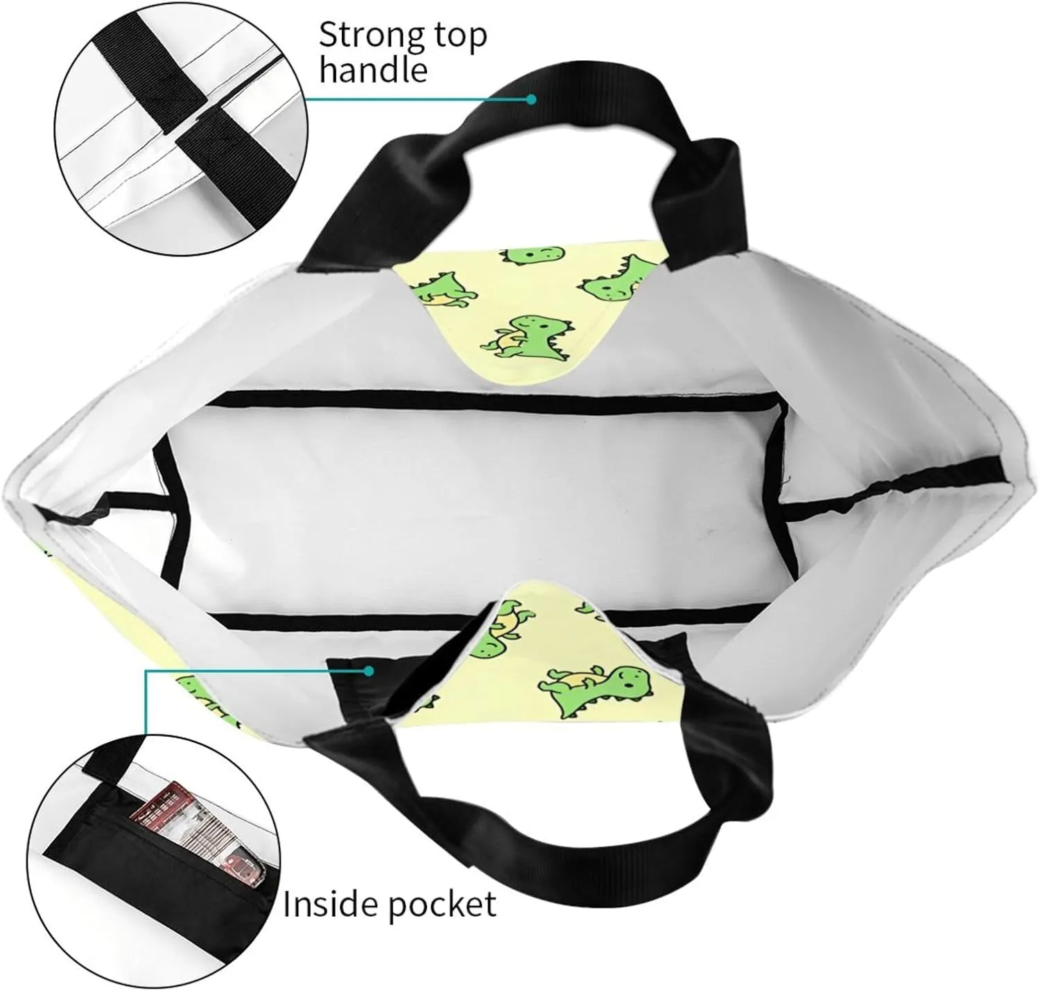 Black and White Great White Shark Women's Tote Bag Large Capacity Single Shoulder Bags Handbag for Shopping Work