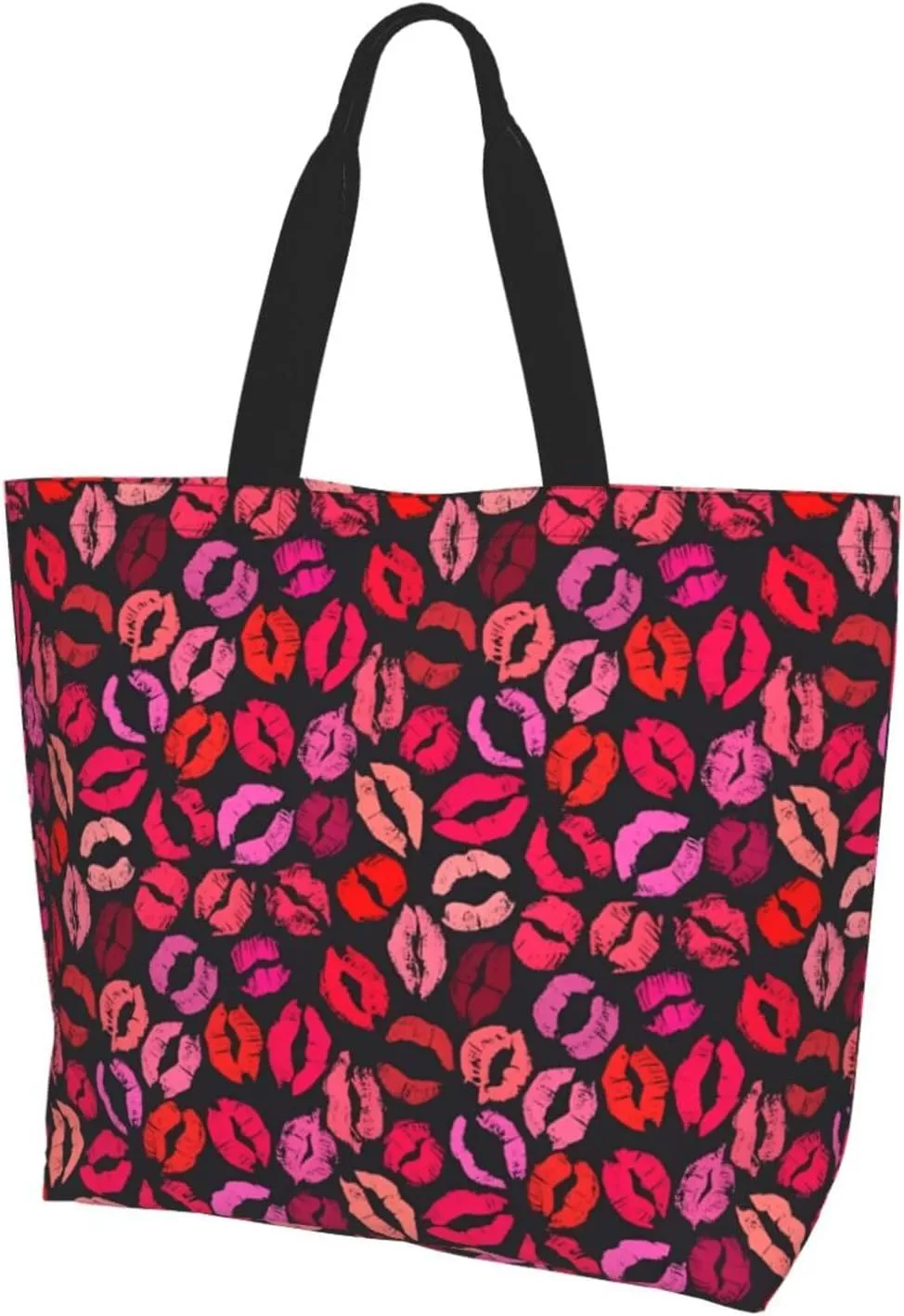 Black Leopard Print Women's Tote Bag Large Capacity Single Shoulder Bags Handbag for Shopping Work