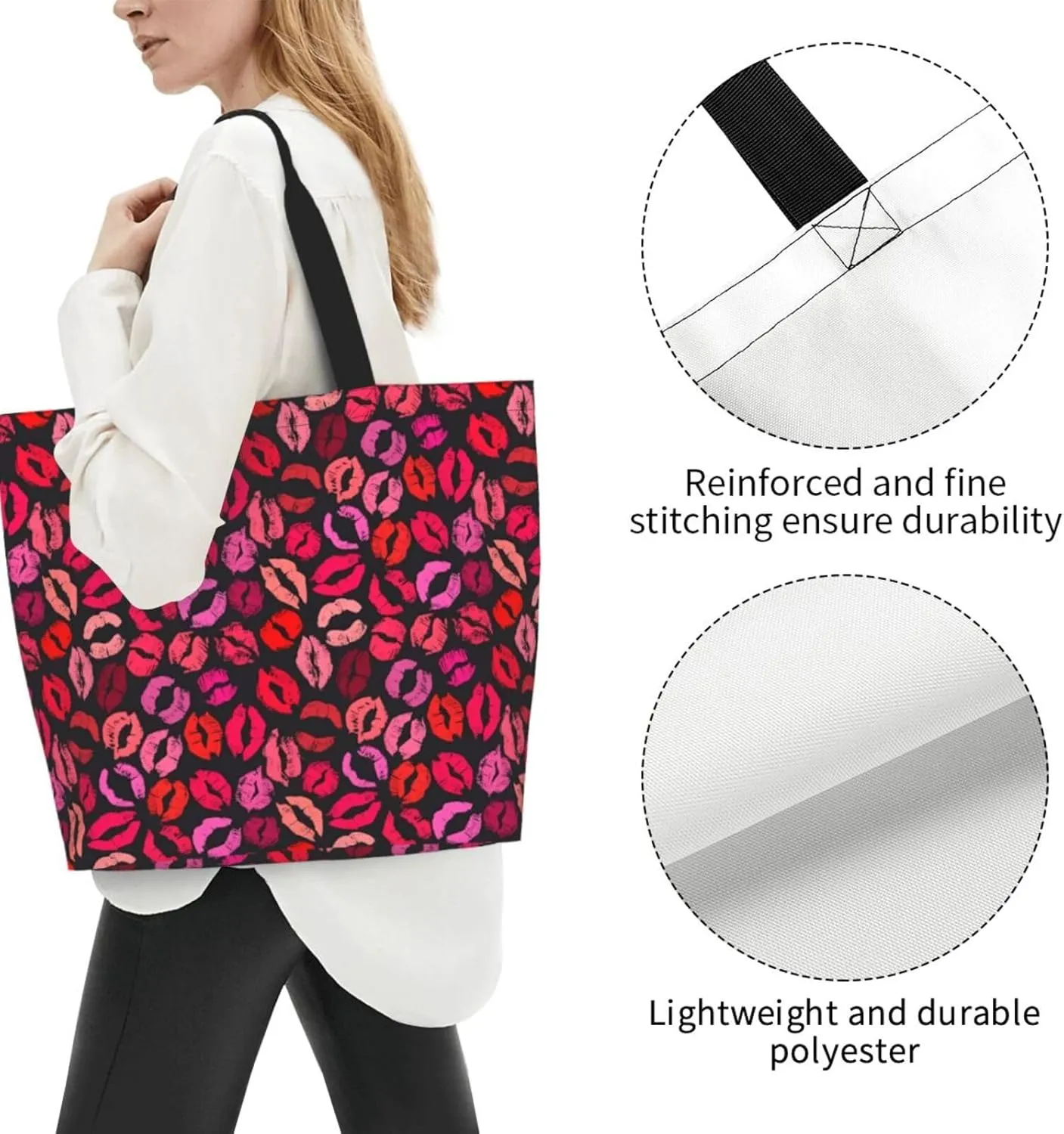 Black Leopard Print Women's Tote Bag Large Capacity Single Shoulder Bags Handbag for Shopping Work
