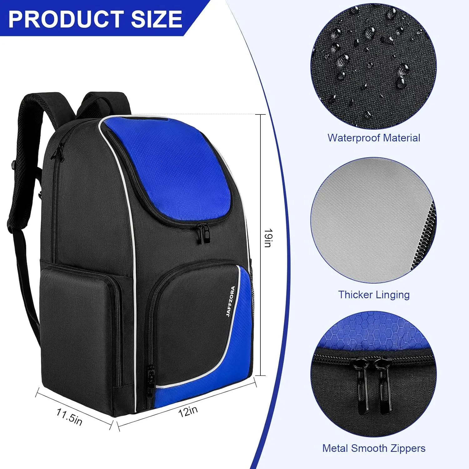 Bowling Backpack - Fits A Pair of Bowling Shoes Up to Size 16 for Men