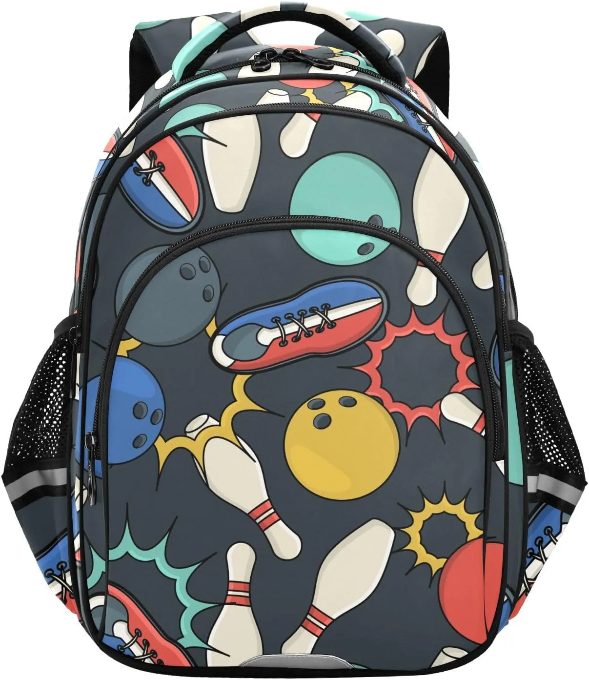 Bowling Ball and Shoes Backpack for Kids Elementary School Bag Boys Girls Bookbag Travel Backpack Daypack