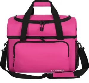 Bowling Ball Bag with Double Ball Holder - Fits Bowling Shoes Up to Mens Size 16