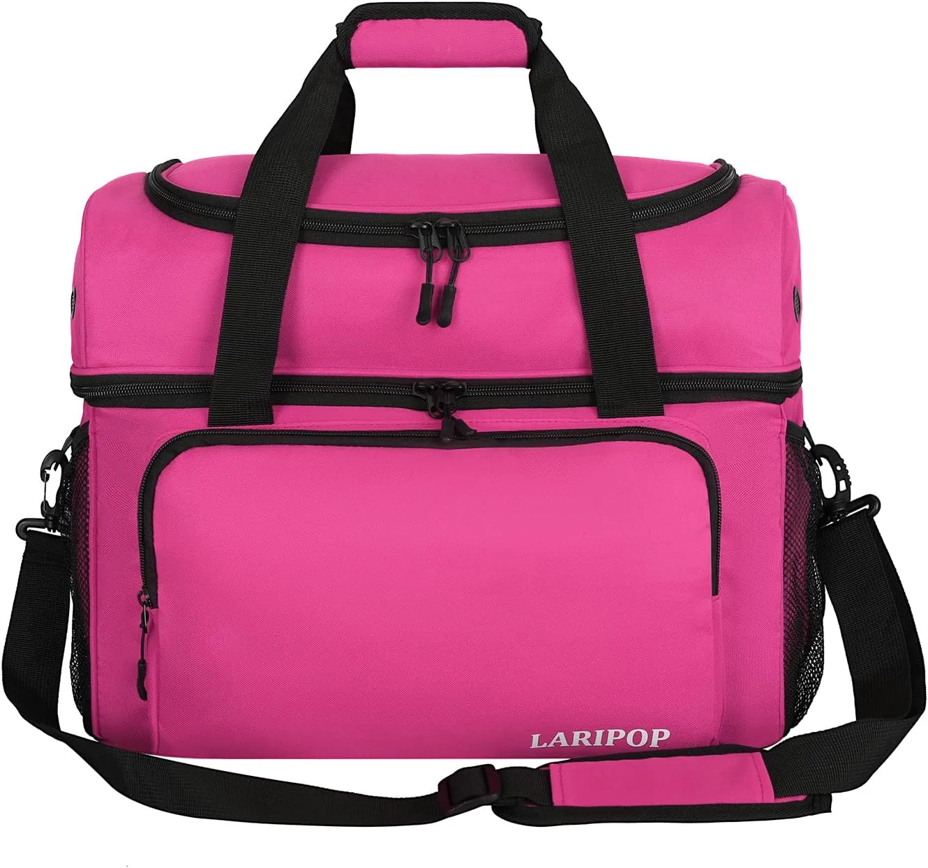 Bowling Ball Bag with Double Ball Holder - Fits Bowling Shoes Up to Mens Size 16