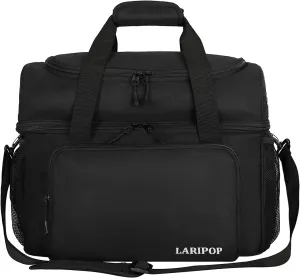 Bowling Ball Bag with Double Ball Holder - Fits Bowling Shoes Up to Mens Size 16