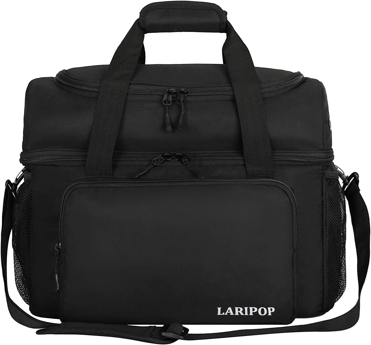 Bowling Ball Bag with Double Ball Holder - Fits Bowling Shoes Up to Mens Size 16