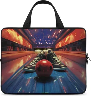 Bowling Shoes And Balls Laptop Tote Bag Computer Protective HandBag Notebook Carrying Case