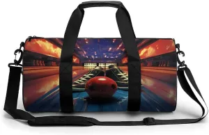 Bowling Shoes and Balls Sports Gym Bag Waterproof Duffel Bag Travel Overnight Bag Carryon Weekend Bag