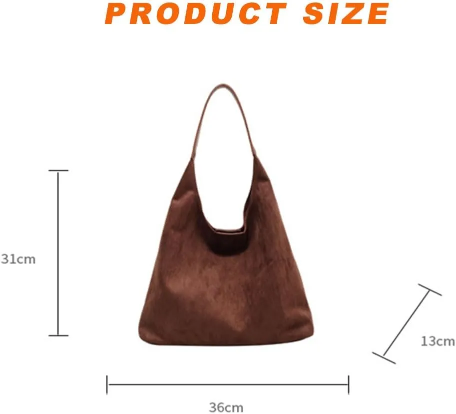 Brown Suede Bags, Suede Purses, Suede Handbags for Women, Suede Tote Bags, Leather Hobo Bags for Women