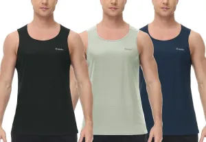 Cakulo Mens Tank Tops Big and Tall Swim Shirts Running Quick Dry Workout Sleeveless Summer Beach Muscle Athletic Top