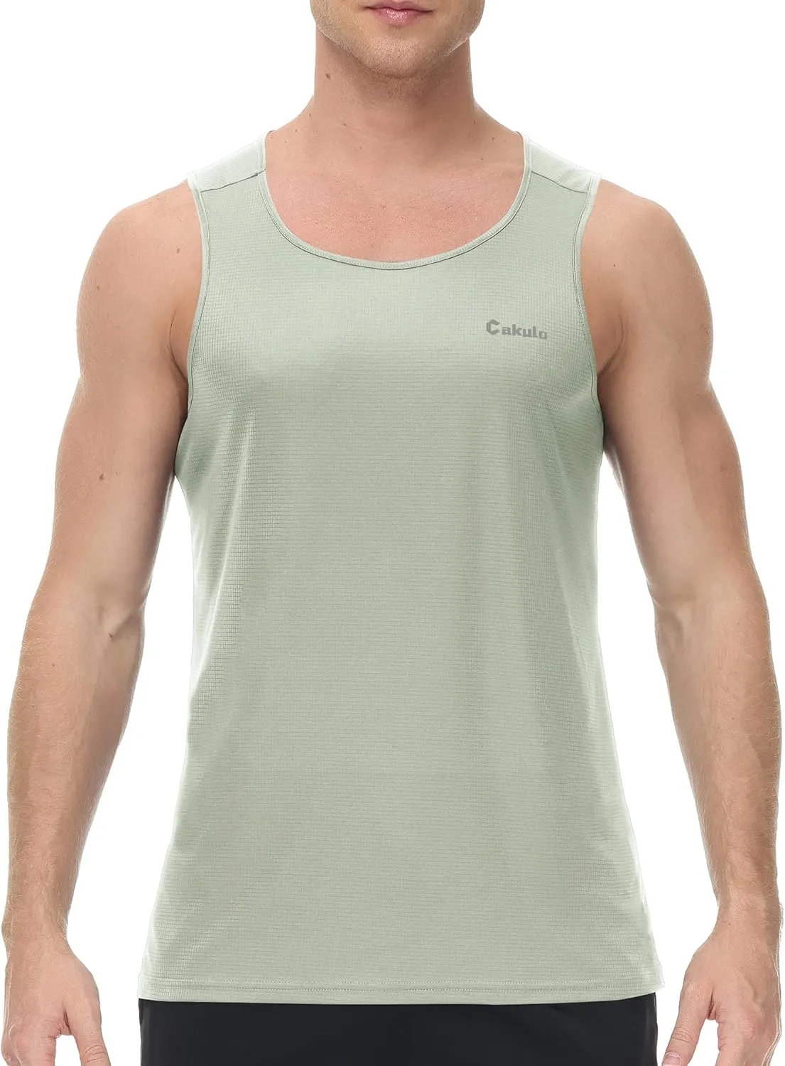 Cakulo Mens Tank Tops Big and Tall Swim Shirts Running Quick Dry Workout Sleeveless Summer Beach Muscle Athletic Top