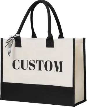 Canvas Tote Bag Bulk Custom Tote Bag Personalized Tote Bags for Women Add Your Own Design Here Customized Tote Bags Customized Gift for Picnic