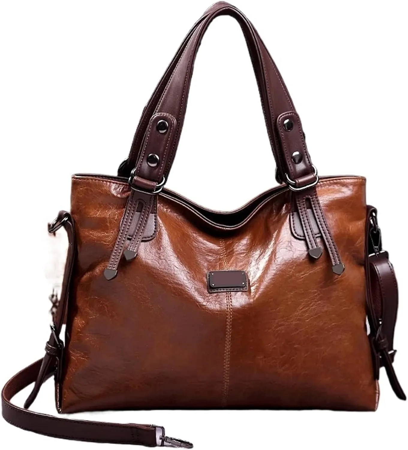 Casual Tote Bag Women Handbags Soft Leather Shoulder Bags Vintage Big Capacity Crossbody Hand Bag For Ladies