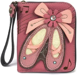 CHALA Charming Ballerina Slippers Shoes Purse Wallet Credit Cards Coins Wristlet
